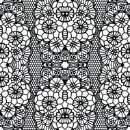 Lace seamless pattern with flowers N245