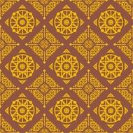 Seamless vector pattern of yellow color on brown background