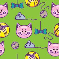 seamless texture with kittens