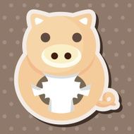 animal pig cartoon theme elements N25