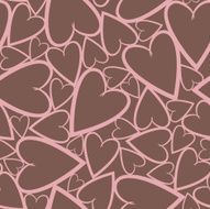 Romantic seamless pattern with hearts N110