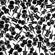 Push pins seamless background monochrome vector
