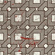 Vintage style geometric seamless background retro vector