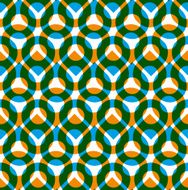 Colorful vector seamless pattern with green and orange droplets