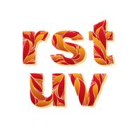 Vector typescript decorated with natural autumn pattern N2