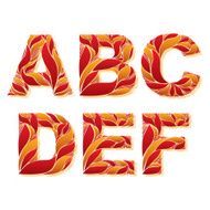 Vector typescript decorated with natural autumn pattern N3