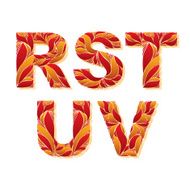 Vector typescript decorated with natural autumn pattern N5