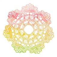 Elegant lacy watercolor doily Crochet mandala N3