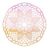 Elegant lacy watercolor doily Crochet mandala N4