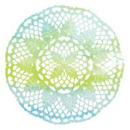 Elegant lacy watercolor doily Crochet mandala N5