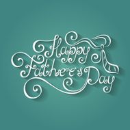 Vector Happy Fathers&#039;s Day Inscription with Cravat