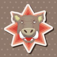 animal wild pig cartoon theme elements N5