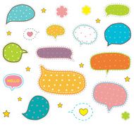 Set of comic style speech bubbles