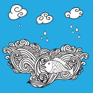 Cloud and wave fish N2