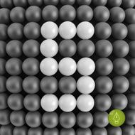 Number five Abstract mathematics background 3d vector illustration N2