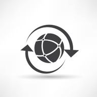 holding globe social network