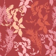 flowers on pink background Seamless pattern Vector
