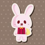 animal rabbit summer cartoon theme elements N13