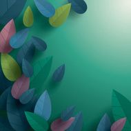 Leaves background Wide copy space for text
