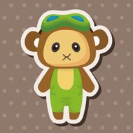 animal monkey summer cartoon theme elements N3