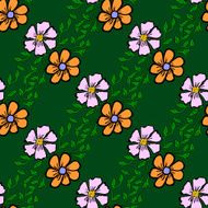 Seamless color pattern with flowers N5