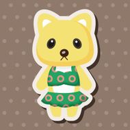 animal cat summer cartoon theme elements N15