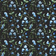 Watercolor flowers pattern N8