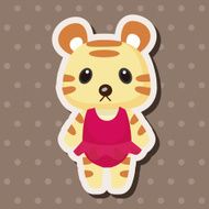 animal tiger summer cartoon theme elements N3