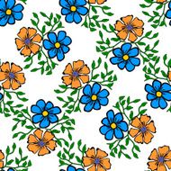 Seamless color pattern with flowers N7