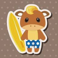 animal rattle summer cartoon theme elements N3