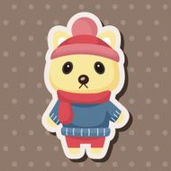 animal cat winter cartoon theme elements N7