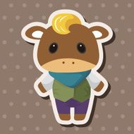 animal rattle winter cartoon theme elements N3