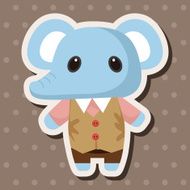 animal elephant winter cartoon theme elements N3