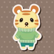 animal tiger winter cartoon theme elements N7