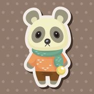 animal panda winter cartoon theme elements N7