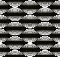 Wave lines seamless pattern abstract geometric black and white
