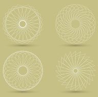 vector modern white geometric shape guilloche N2