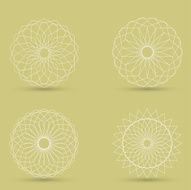 vector modern white geometric shape guilloche N4