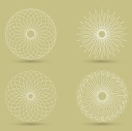 vector modern white geometric shape guilloche N6