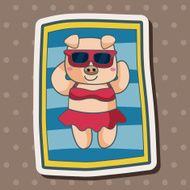 animal summer cartoon theme elements N57