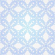 Seamless abstract white pattern with blue fancy ornament N3