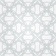 Seamless abstract white pattern with gray fancy ornament
