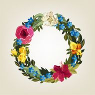 O letter Flower capital alphabet Colorful font Uppercase