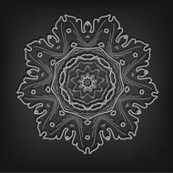 Vector vintage circle pattern in Victorian style Ornate element