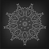 Vector vintage circle pattern in Victorian style Ornate element N2