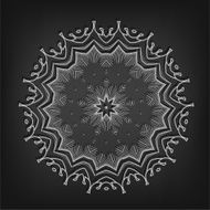 Vector vintage circle pattern in Victorian style Ornate element N3