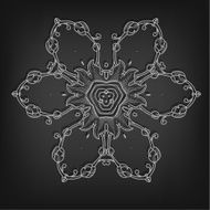 Vector vintage circle pattern in Victorian style Ornate element N5