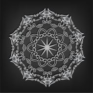 Vector vintage circle pattern in Victorian style Ornate element N6
