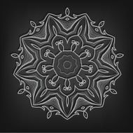 Vector vintage circle pattern in Victorian style Ornate element N7
