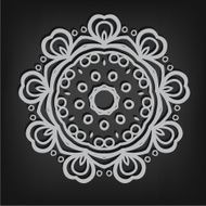 Vector vintage circle pattern in Victorian style Ornate element N8
